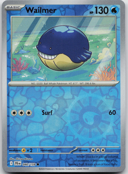 Wailmer Reverse Holo Common SV09: Journey Together 040/159 NM