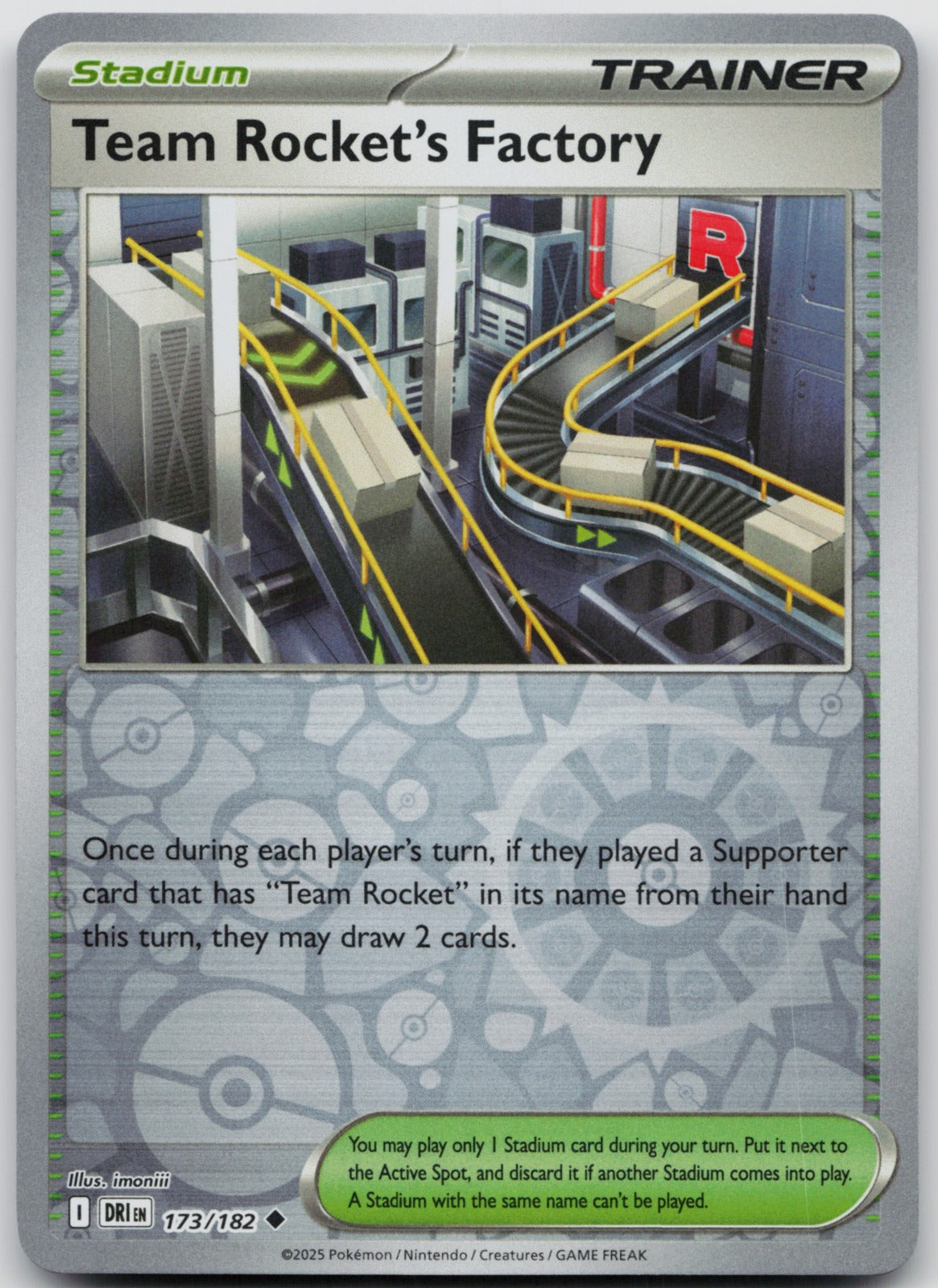 Team Rocket's Factory Reverse Holo Uncommon SV10: Destined Rivals 173/182 NM