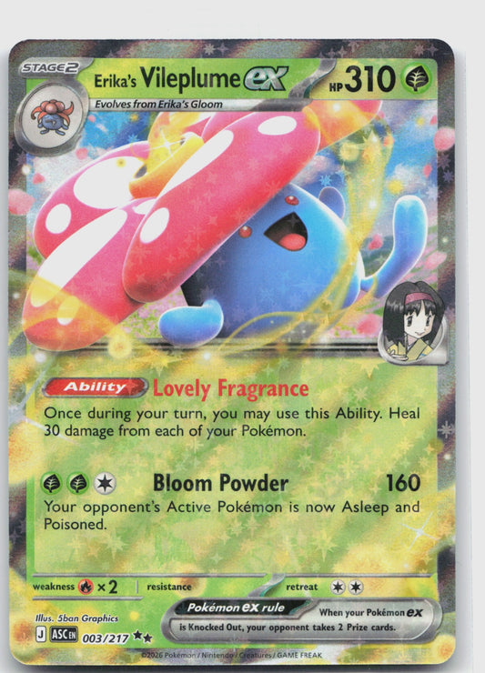 Erika's Vileplume ex Holo Double Rare ME: Ascended Heroes 003/217 NM