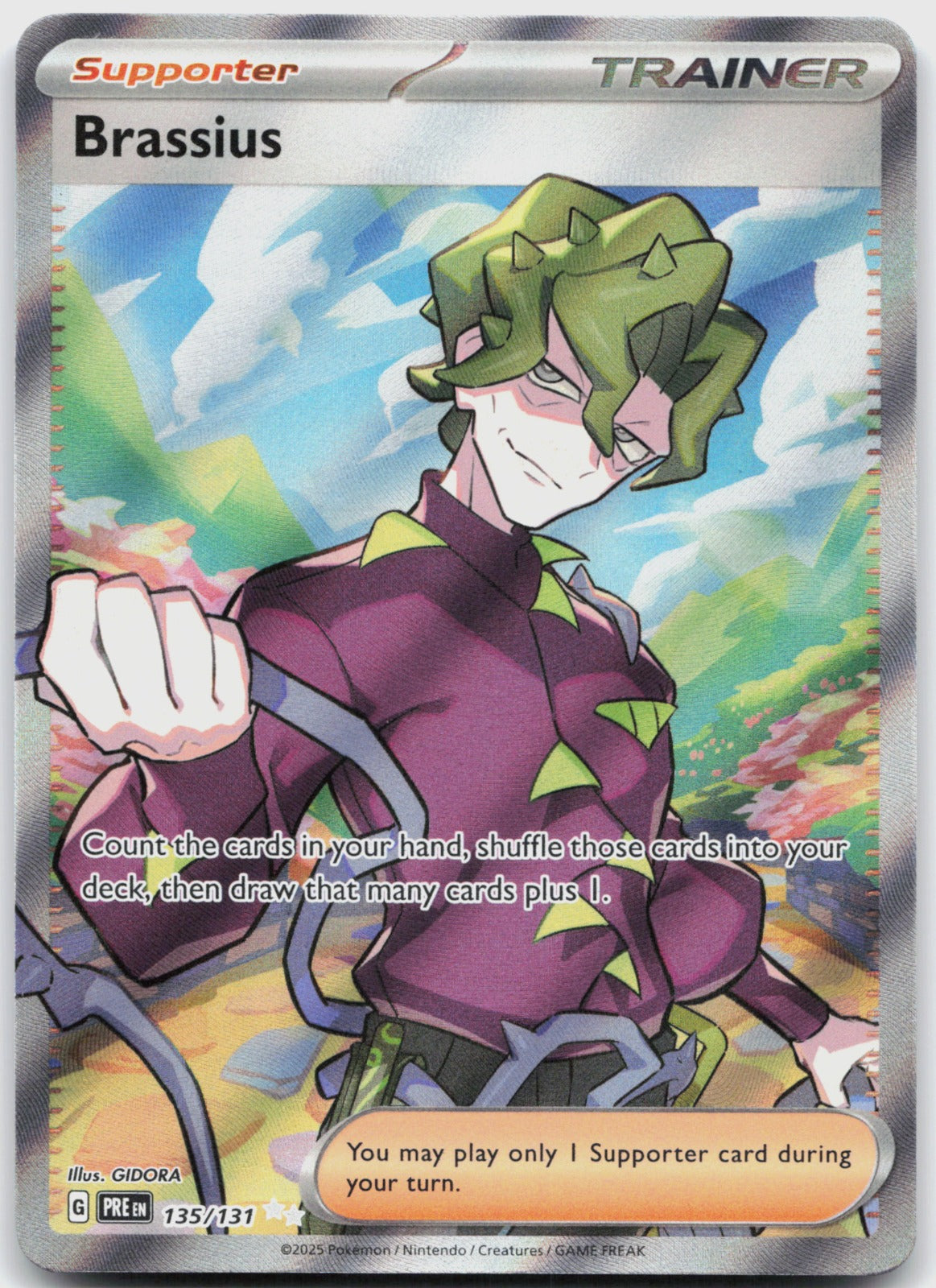Brassius Holo Ultra Rare SV: Prismatic Evolutions 135/131 NM