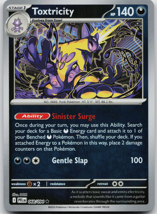 Toxtricity Reverse Holo Rare ME02: Phantasmal Flames 068/094 NM