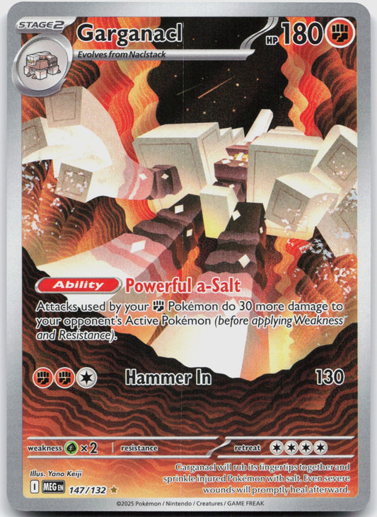 Garganacl Holo Illustration Rare ME01: Mega Evolution 147/132 NM