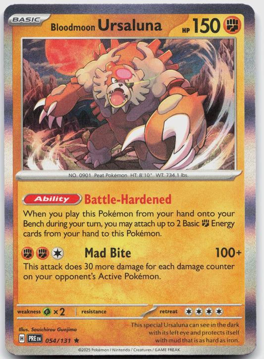Bloodmoon Ursaluna Holo Rare SV: Prismatic Evolutions 054/131 NM