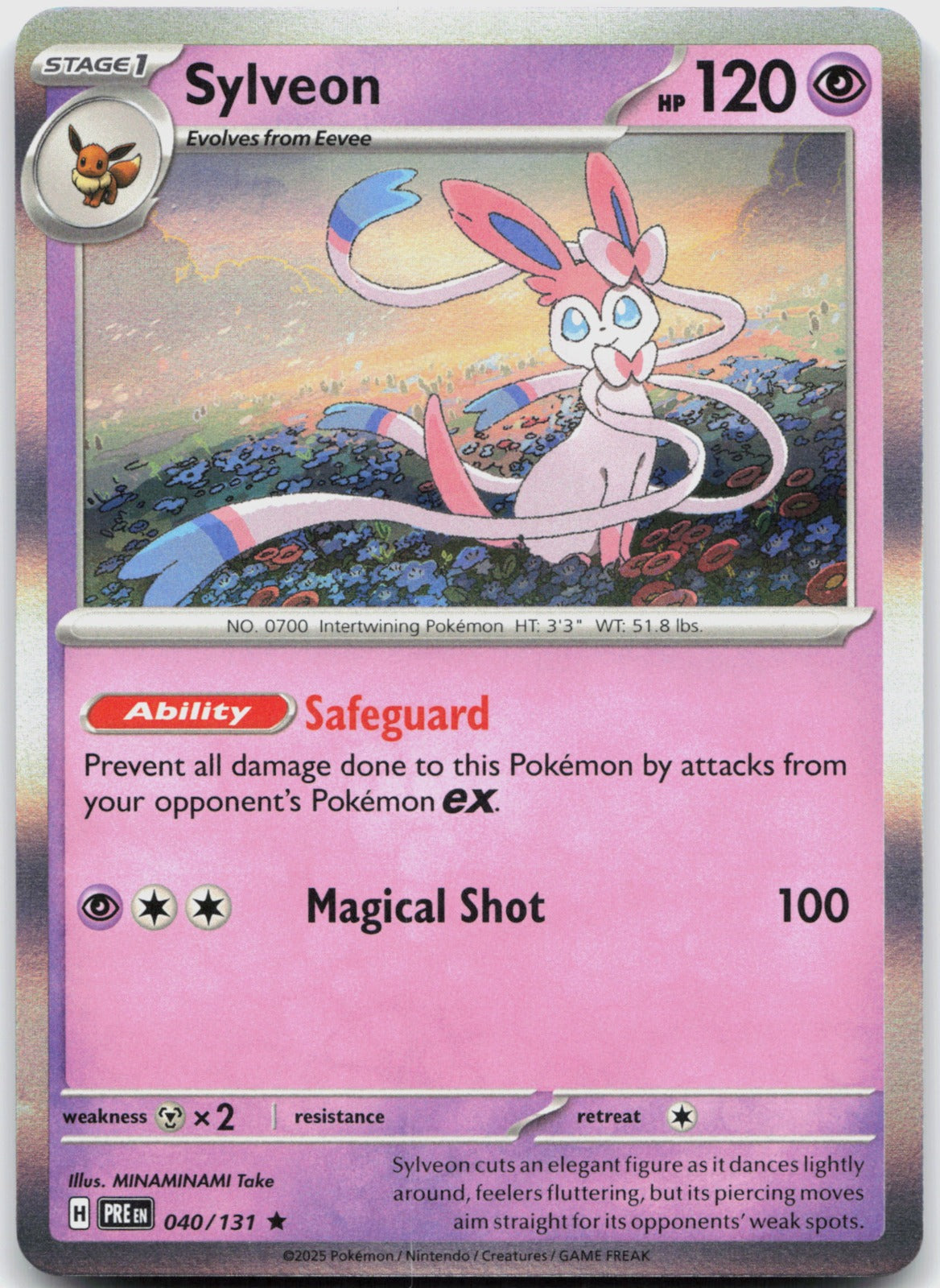 Sylveon Holo Rare SV: Prismatic Evolutions 040/131 NM