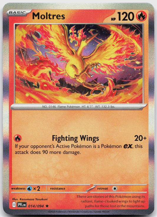 Moltres Holo Rare ME02: Phantasmal Flames 014/094 NM