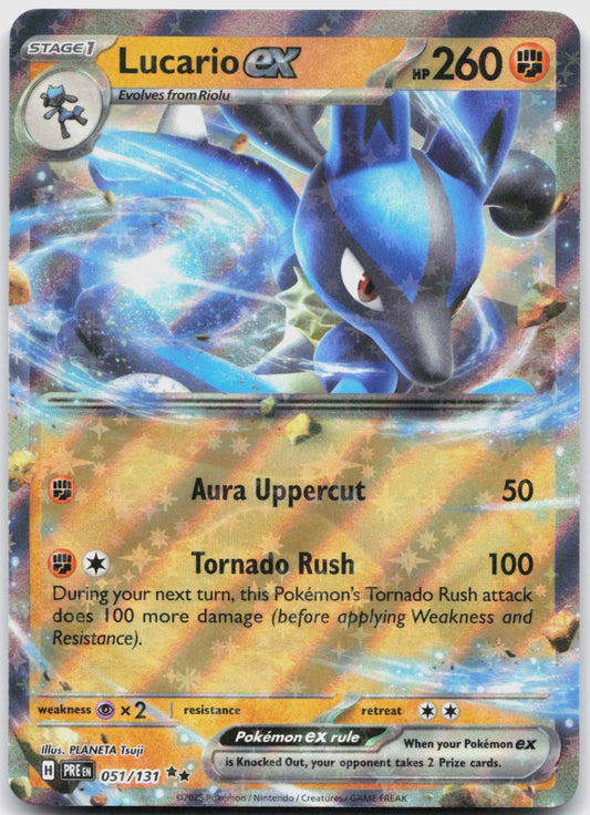 Lucario ex Holo Double Rare SV: Prismatic Evolutions 051/131 NM