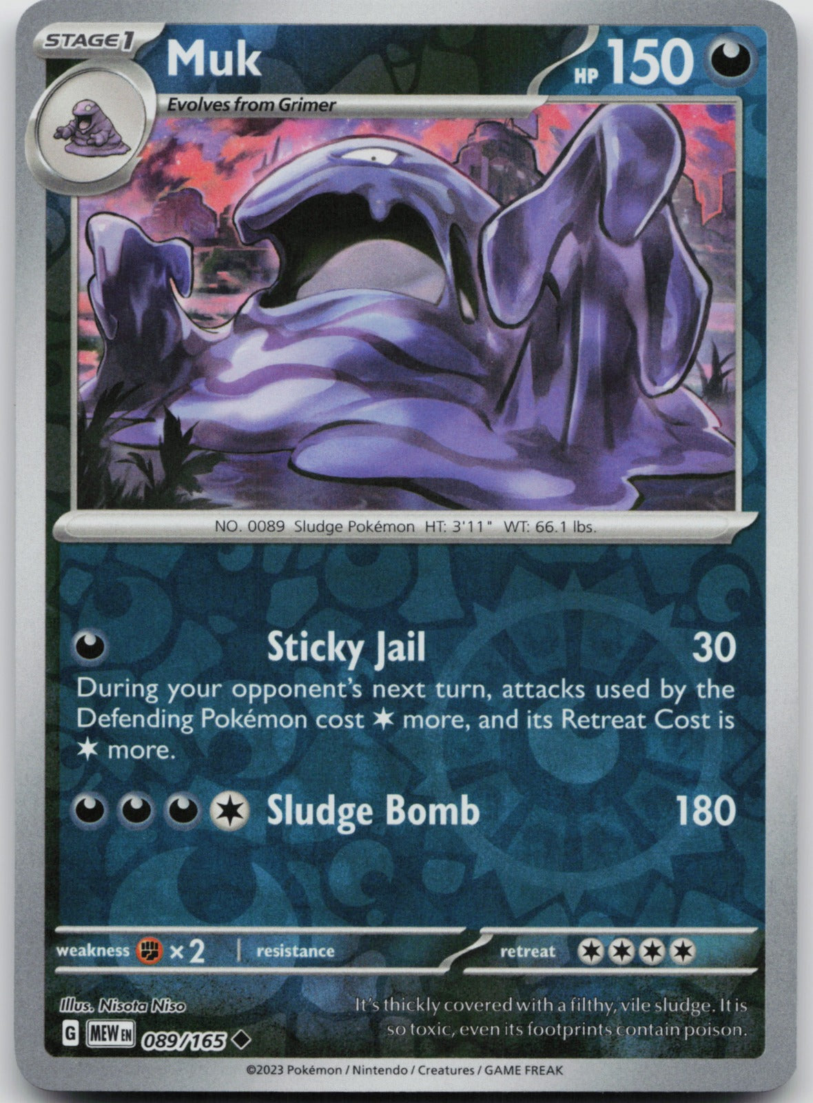 Muk Reverse Holo Uncommon SV: Scarlet & Violet 151 089/165 NM