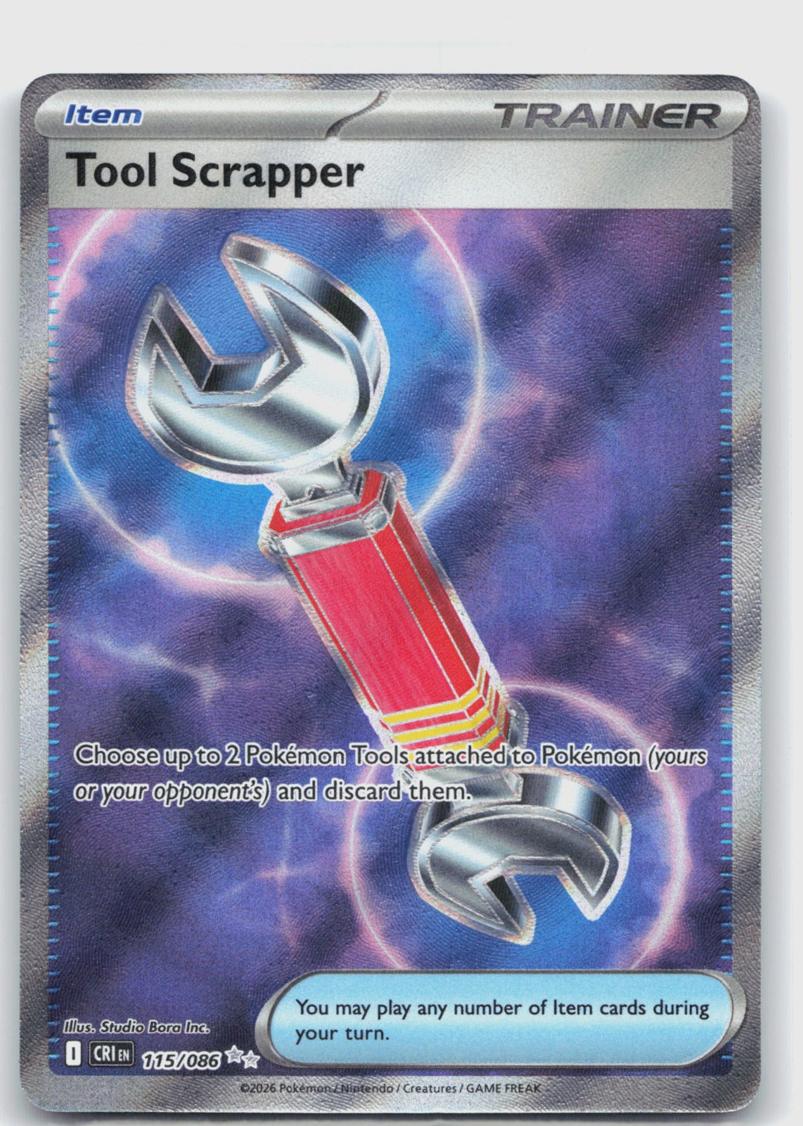Tool Scrapper Holo Ultra Rare ME04: Chaos Rising 115/086 NM