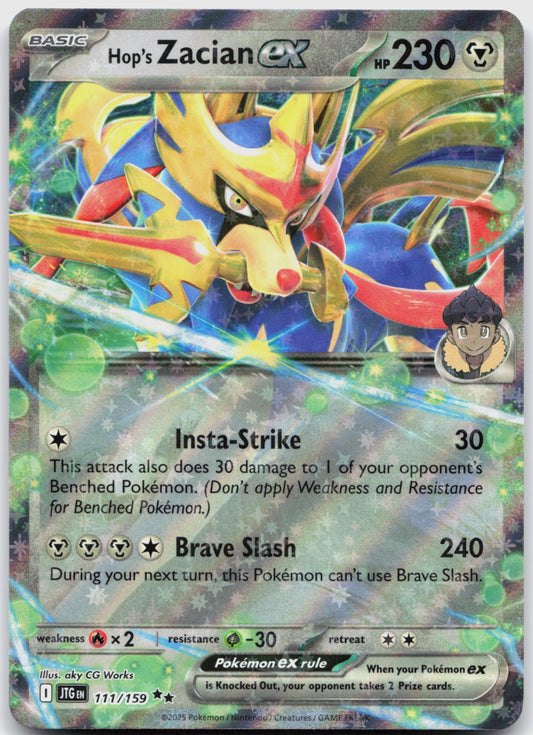 Hop's Zacian ex Holo Double Rare SV09: Journey Together 111/159 NM