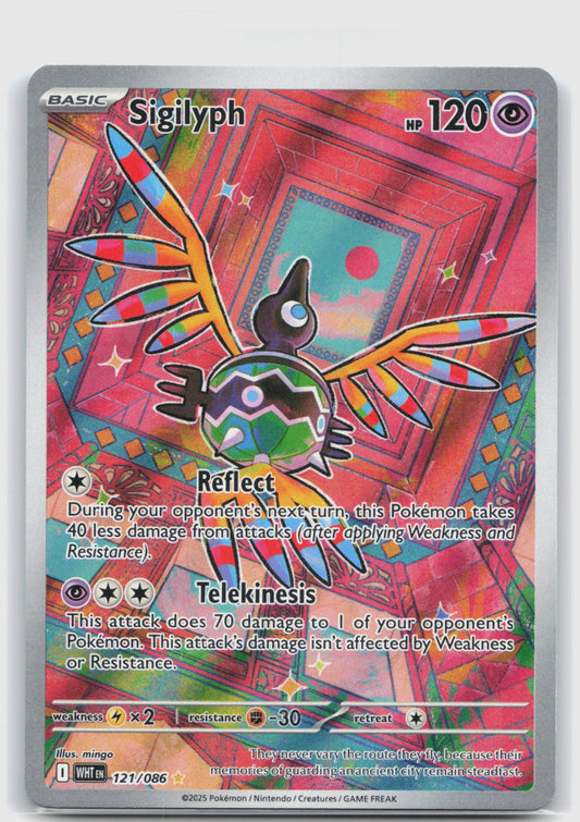 Sigilyph Holo Illustration Rare SV: White Flare 121/086 NM