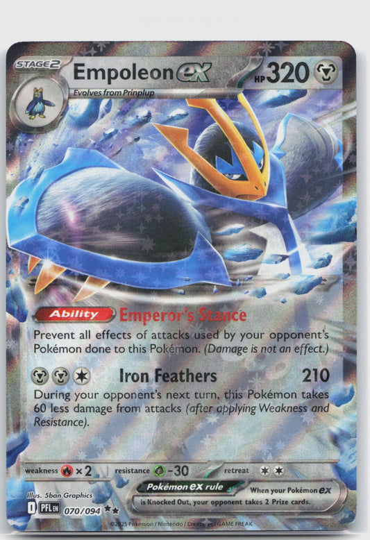 Empoleon ex Holo Double Rare ME02: Phantasmal Flames 070/094 NM