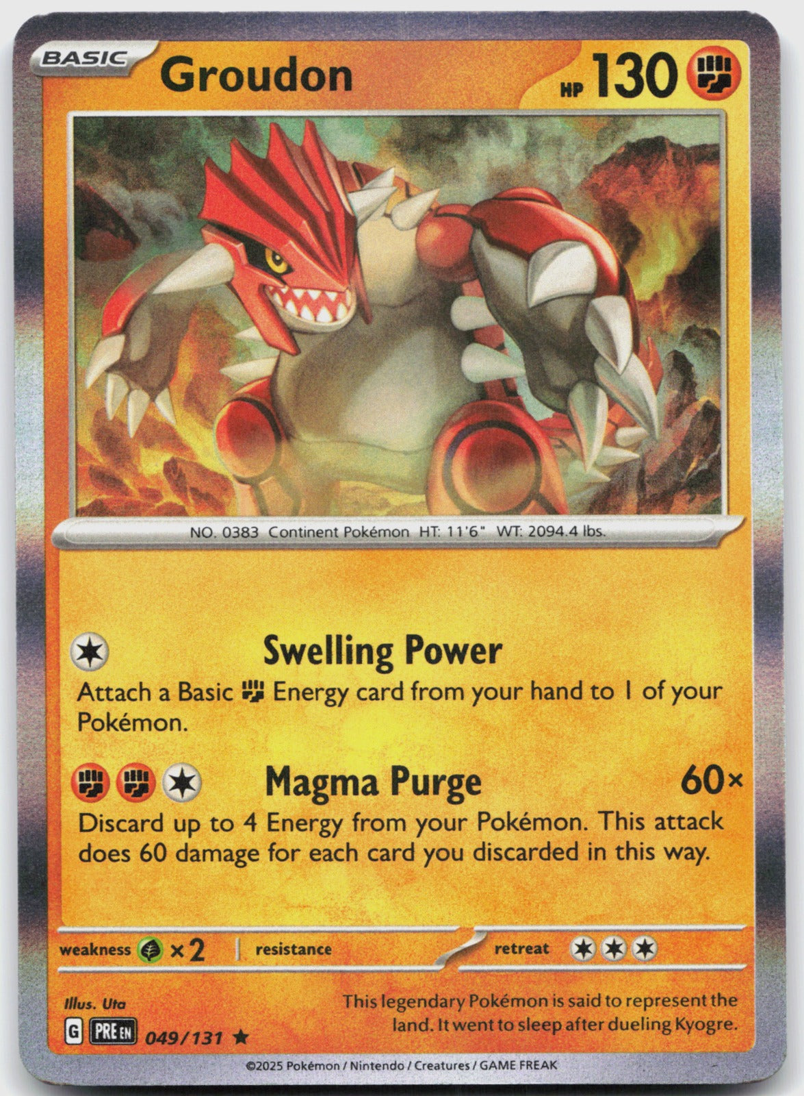 Groudon Holo Rare SV: Prismatic Evolutions 049/131 NM