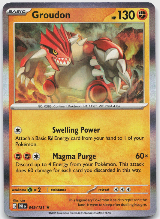 Groudon Holo Rare SV: Prismatic Evolutions 049/131 NM
