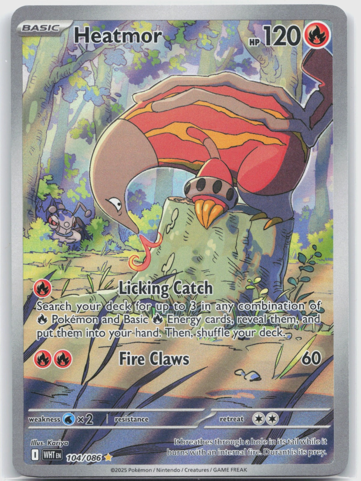 Heatmor Holo Illustration Rare SV: White Flare 104/086 NM