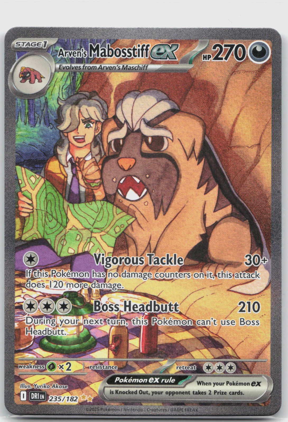 Arven's Mabosstiff ex Holo Special Illustration Rare SV10: Destined Rivals 235/182 NM