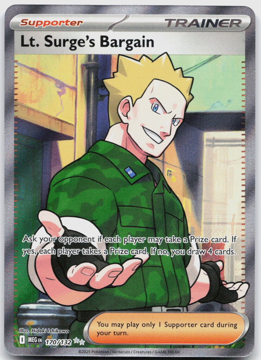 Lt. Surge's Bargain Holo Ultra Rare ME01: Mega Evolution 170/132 NM