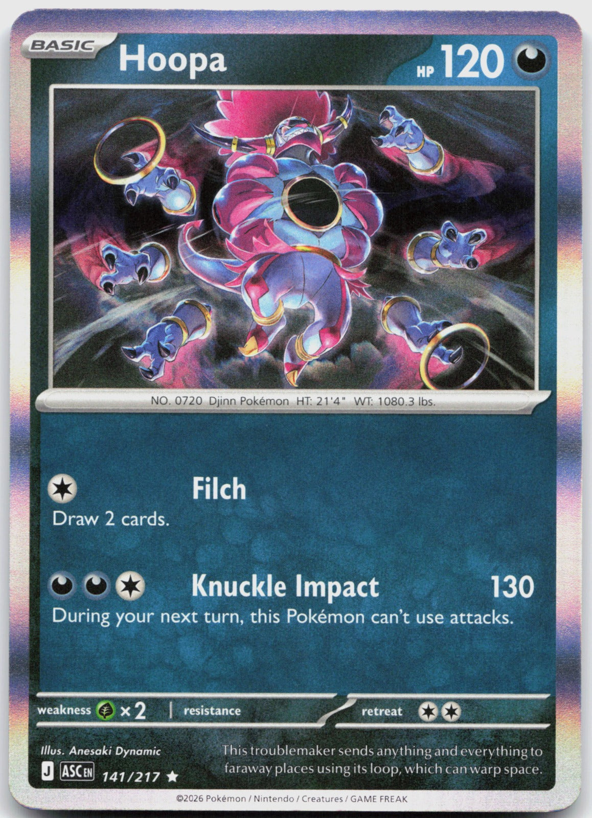 Hoopa Holo Rare ME: Ascended Heroes 141/217 NM