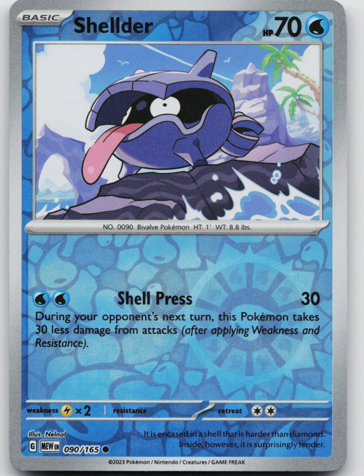 Shellder Reverse Holo Common SV: Scarlet & Violet 151 090/165 NM