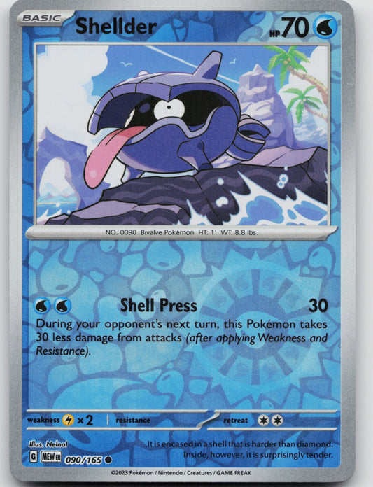 Shellder Reverse Holo Common SV: Scarlet & Violet 151 090/165 NM