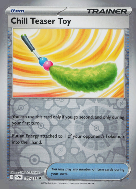 Chill Teaser Toy Reverse Holo Uncommon SV08: Surging Sparks 166/191 NM
