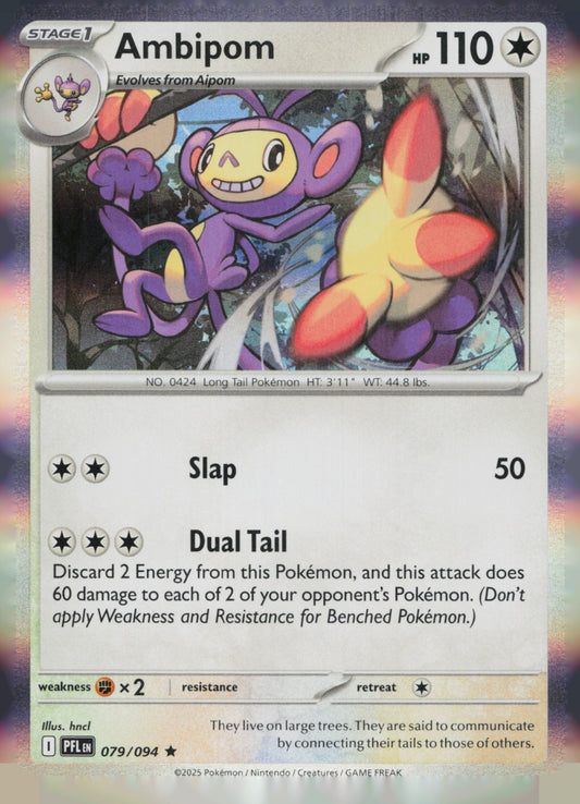 Ambipom Holo Rare ME02: Phantasmal Flames 079/094 NM