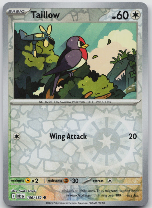 Taillow Reverse Holo Common SV10: Destined Rivals 156/182 NM
