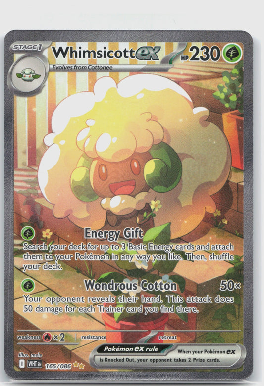 Whimsicott ex Holo Special Illustration Rare SV: White Flare 165/086 NM