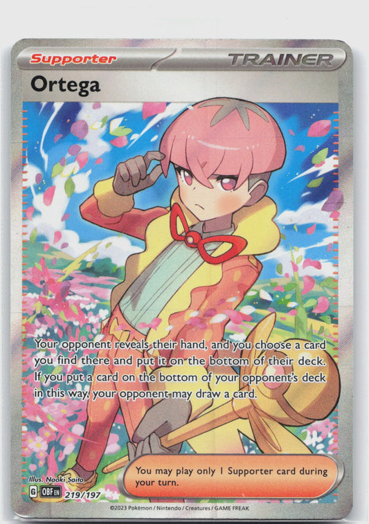 Ortega Holo Ultra Rare SV03: Obsidian Flames 219/197 NM
