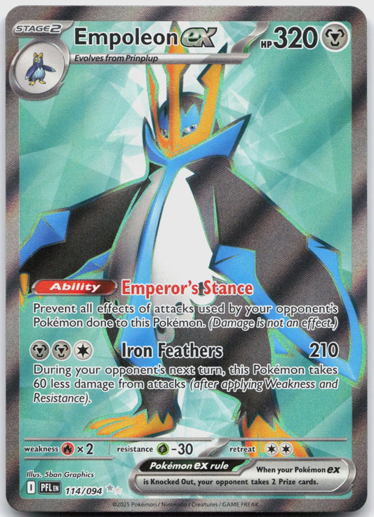 Empoleon ex Holo Ultra Rare ME02: Phantasmal Flames 114/094 NM