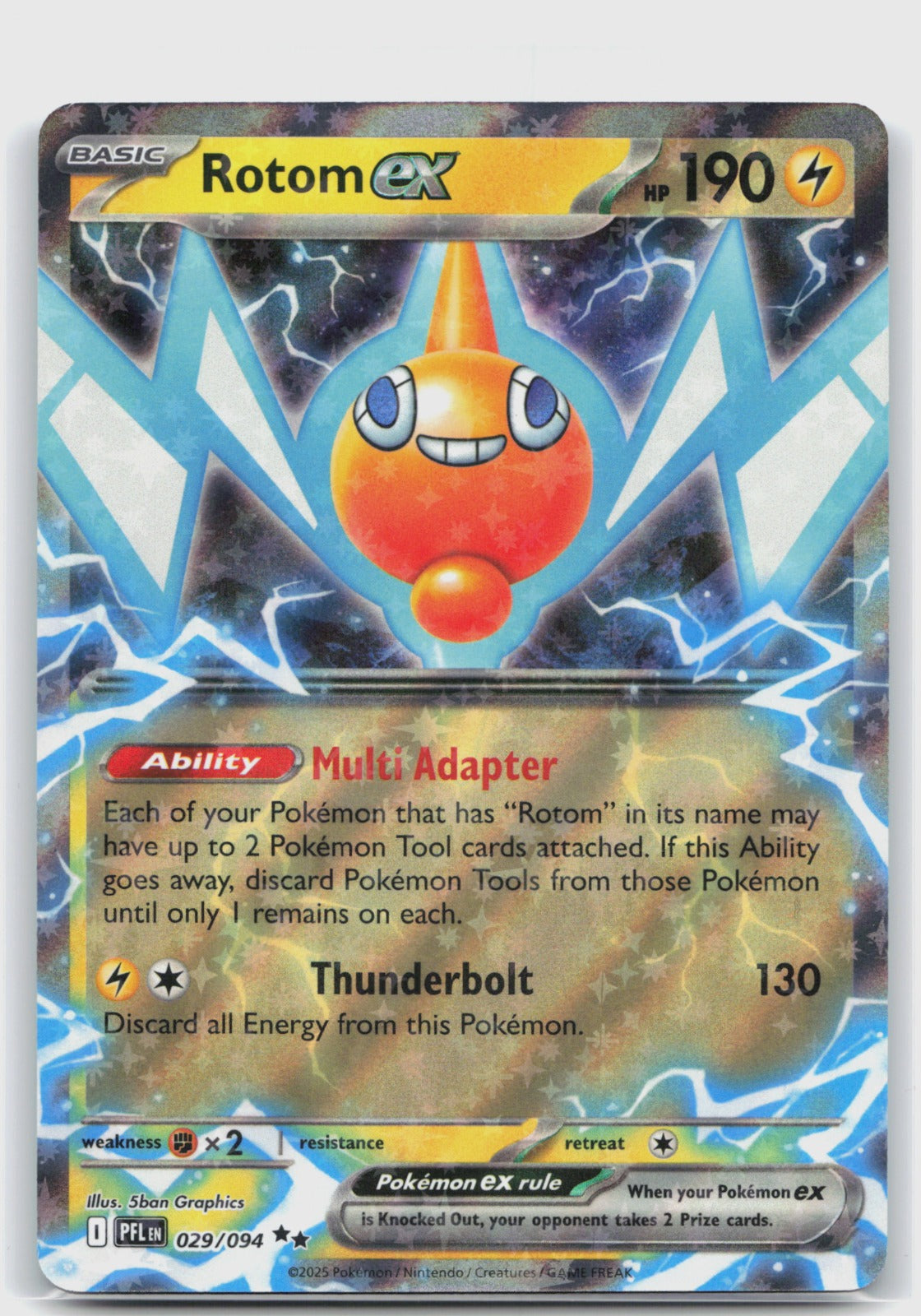 Rotom ex Holo Double Rare ME02: Phantasmal Flames 029/094 NM