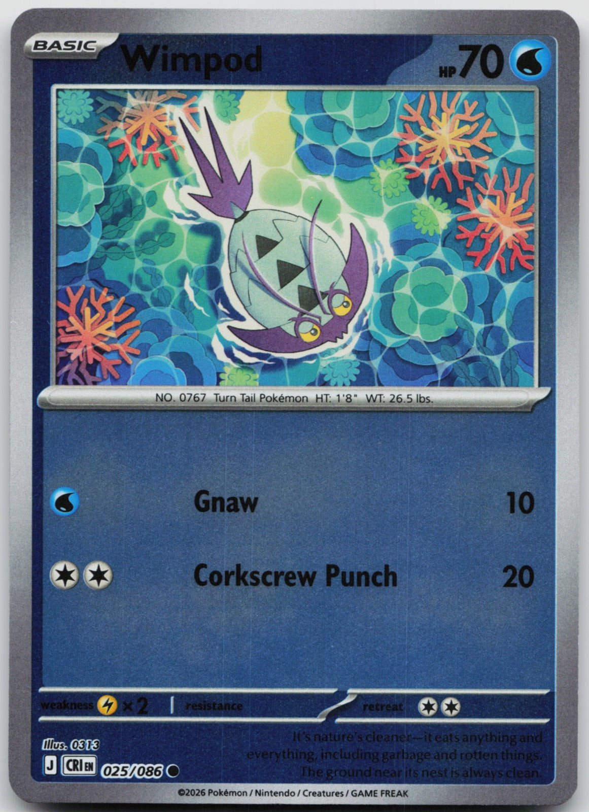 Wimpod Reverse Holo Common ME04: Chaos Rising 025/086 NM