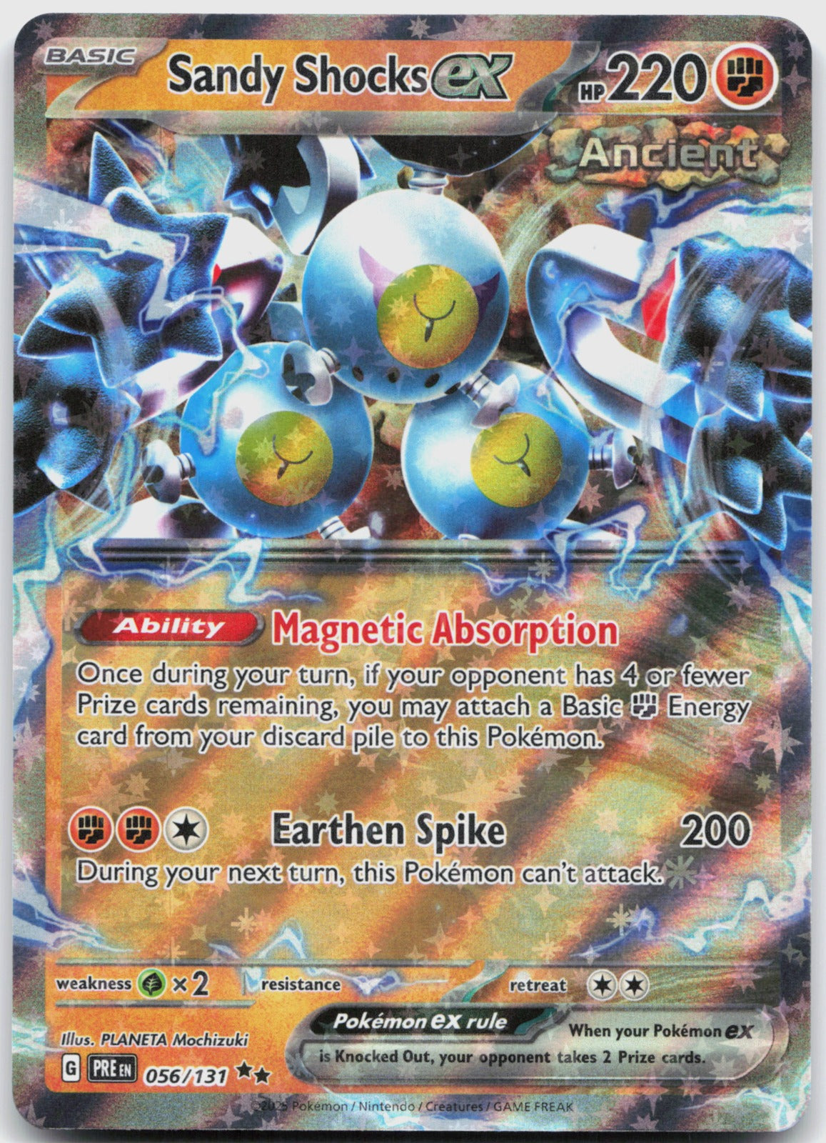 Sandy Shocks ex Holo Double Rare SV: Prismatic Evolutions 056/131 NM