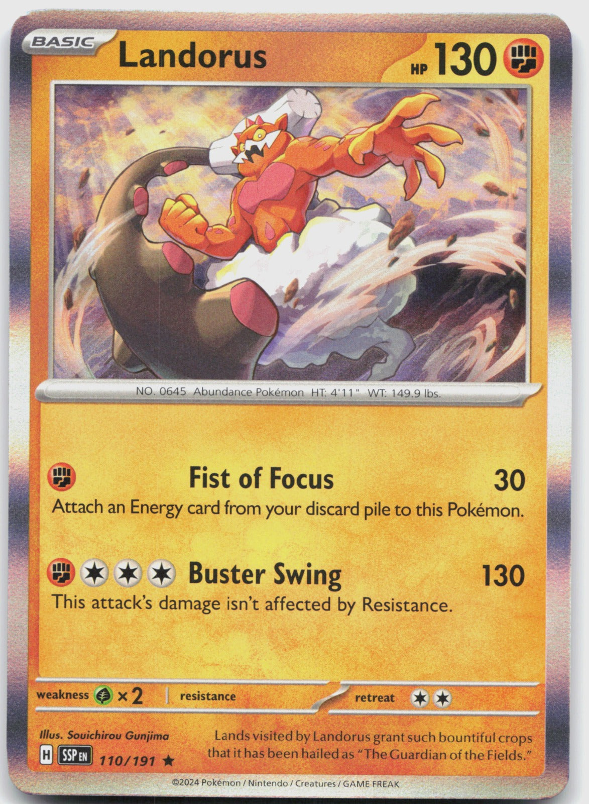 Landorus Holo Rare SV08: Surging Sparks 110/191 NM