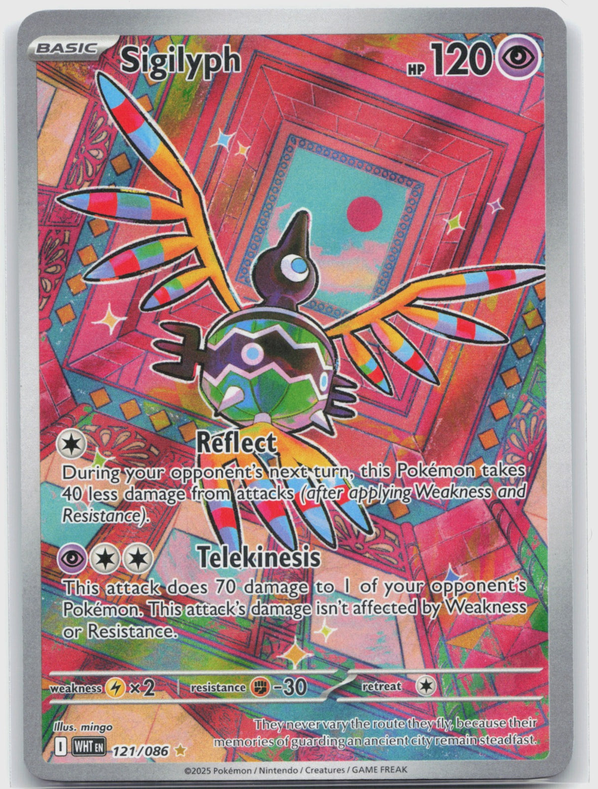 Sigilyph Holo Illustration Rare SV: White Flare 121/086 NM