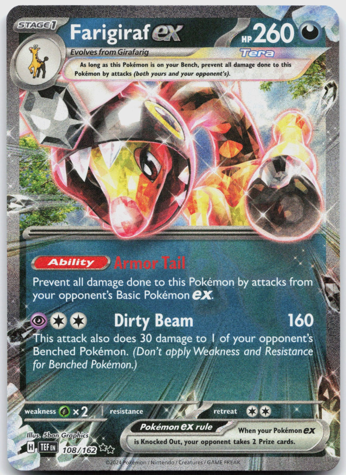 Farigiraf ex Holo Double Rare SV05: Temporal Forces 108/162 NM