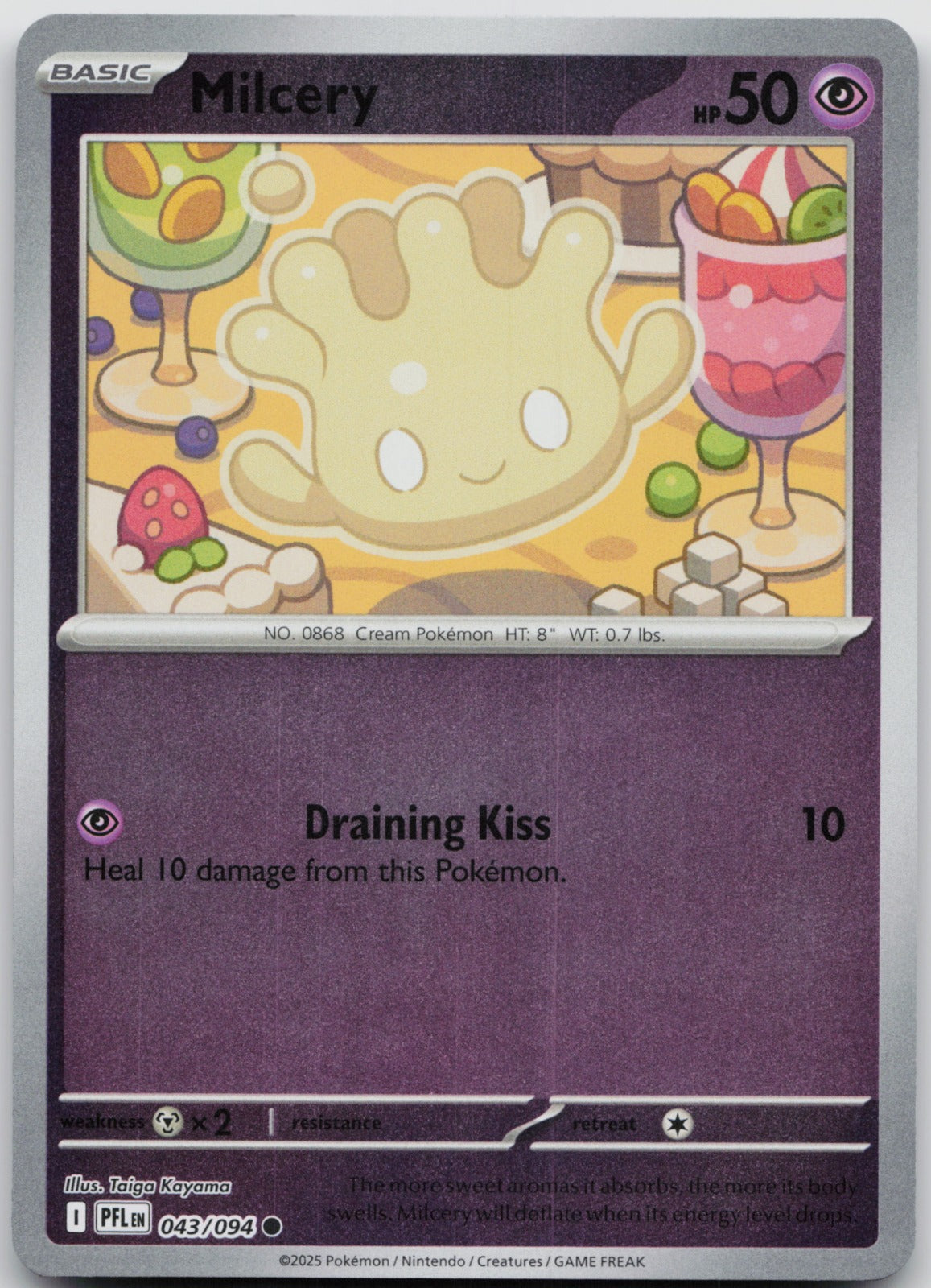 Milcery Reverse Holo Common ME02: Phantasmal Flames 043/094 NM