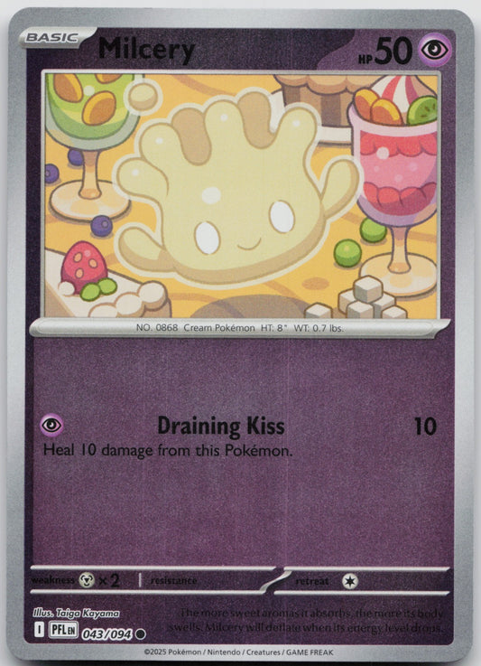 Milcery Reverse Holo Common ME02: Phantasmal Flames 043/094 NM