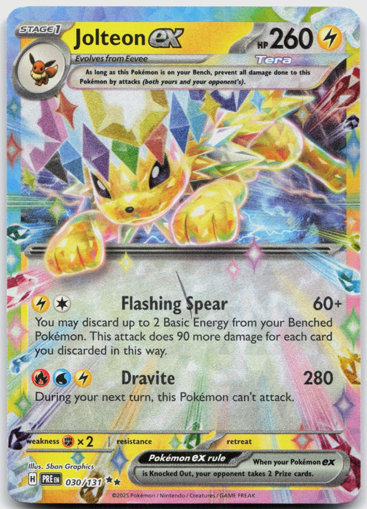 Jolteon ex Holo Double Rare SV: Prismatic Evolutions 030/131 NM