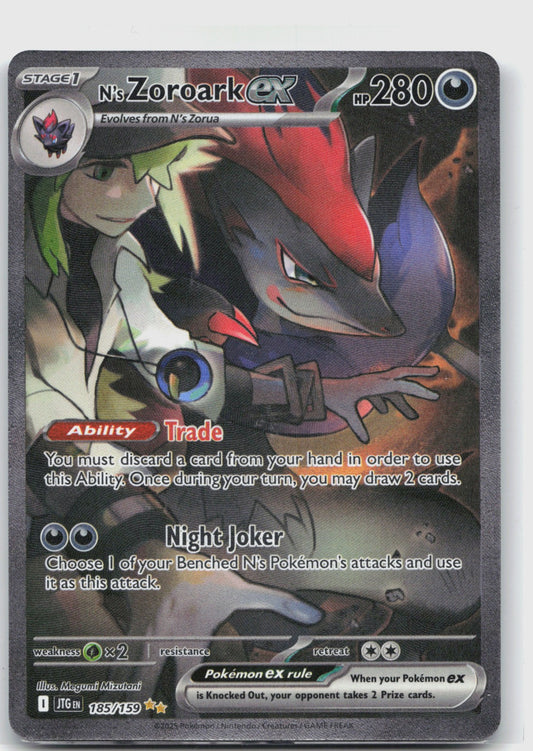 N's Zoroark ex Holo Special Illustration Rare SV09: Journey Together 185/159 NM