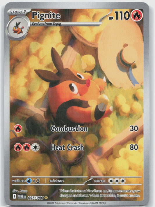 Pignite Holo Illustration Rare SV: White Flare 097/086 NM