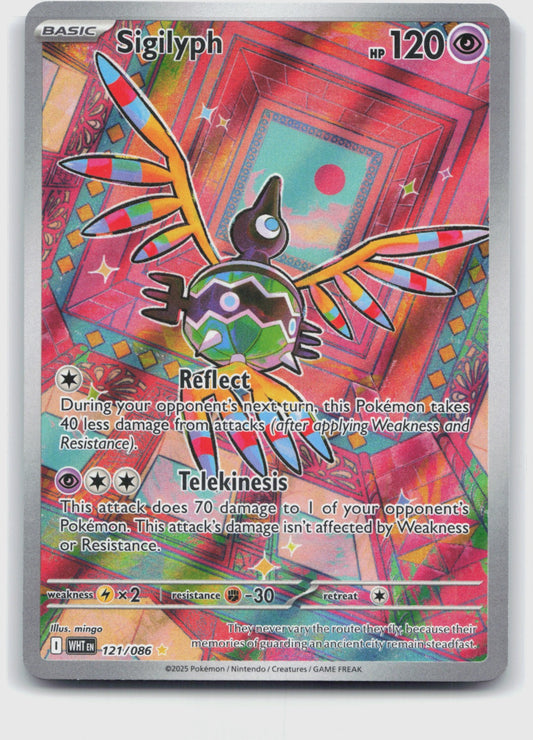 Sigilyph Holo Illustration Rare SV: White Flare 121/086 NM