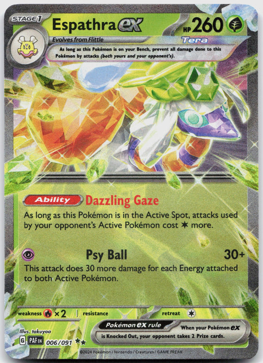 Espathra ex Holo Double Rare SV: Paldean Fates 006/091 NM