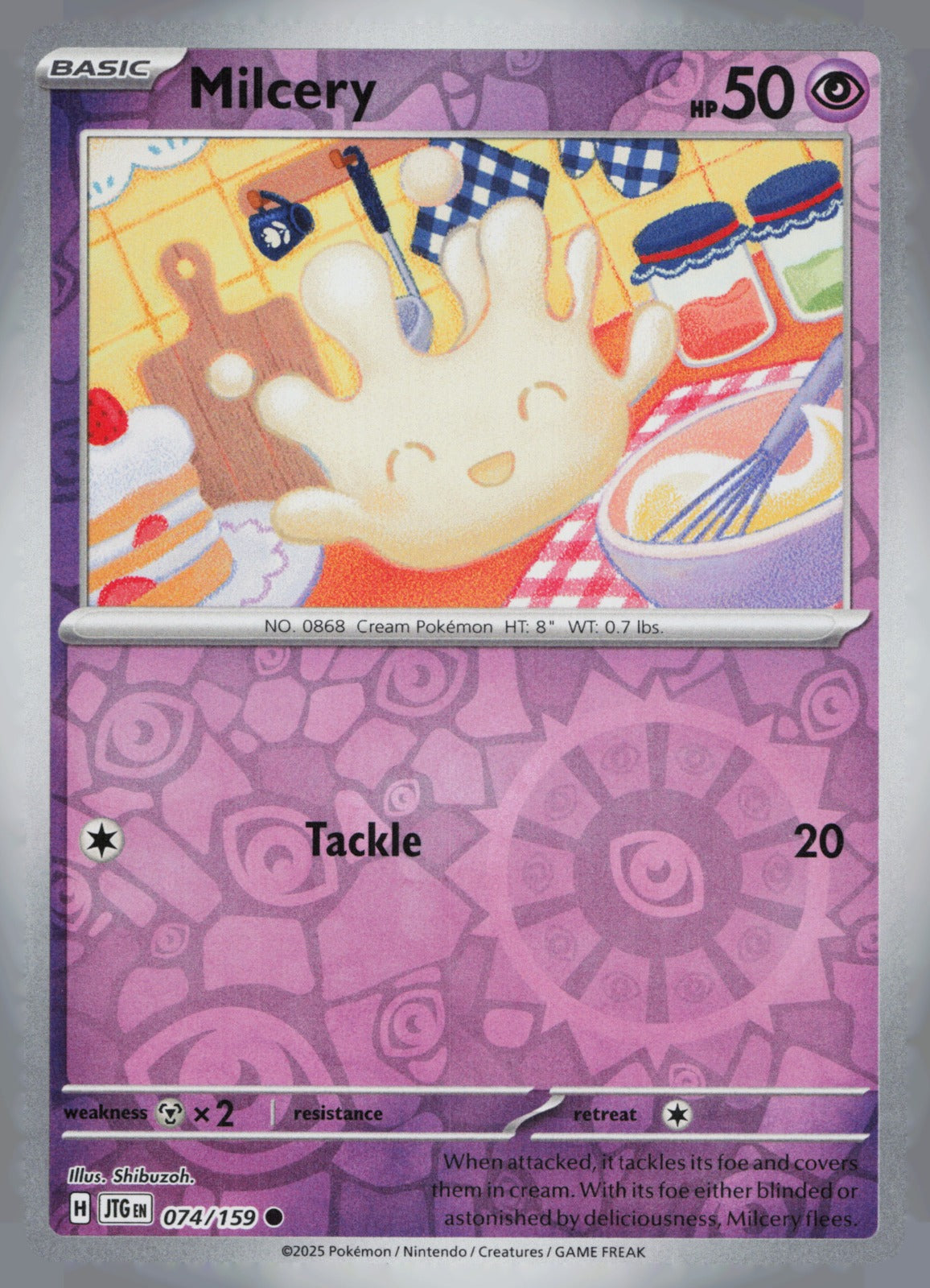 Milcery Reverse Holo Common SV09: Journey Together 074/159 NM