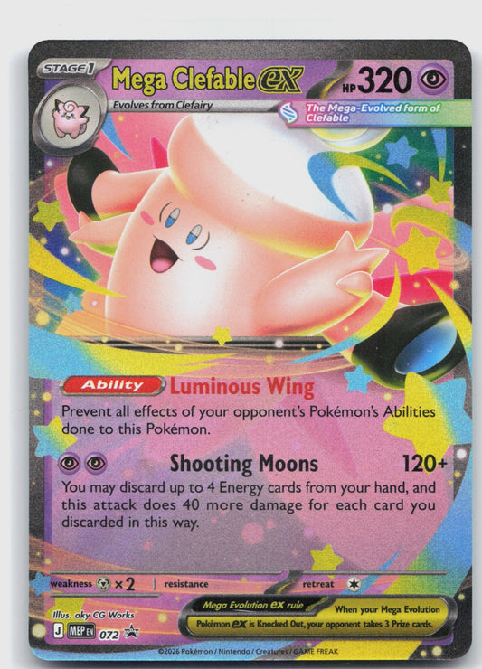 Mega Clefable ex Holo Promo ME: Mega Evolution Promo 072 NM