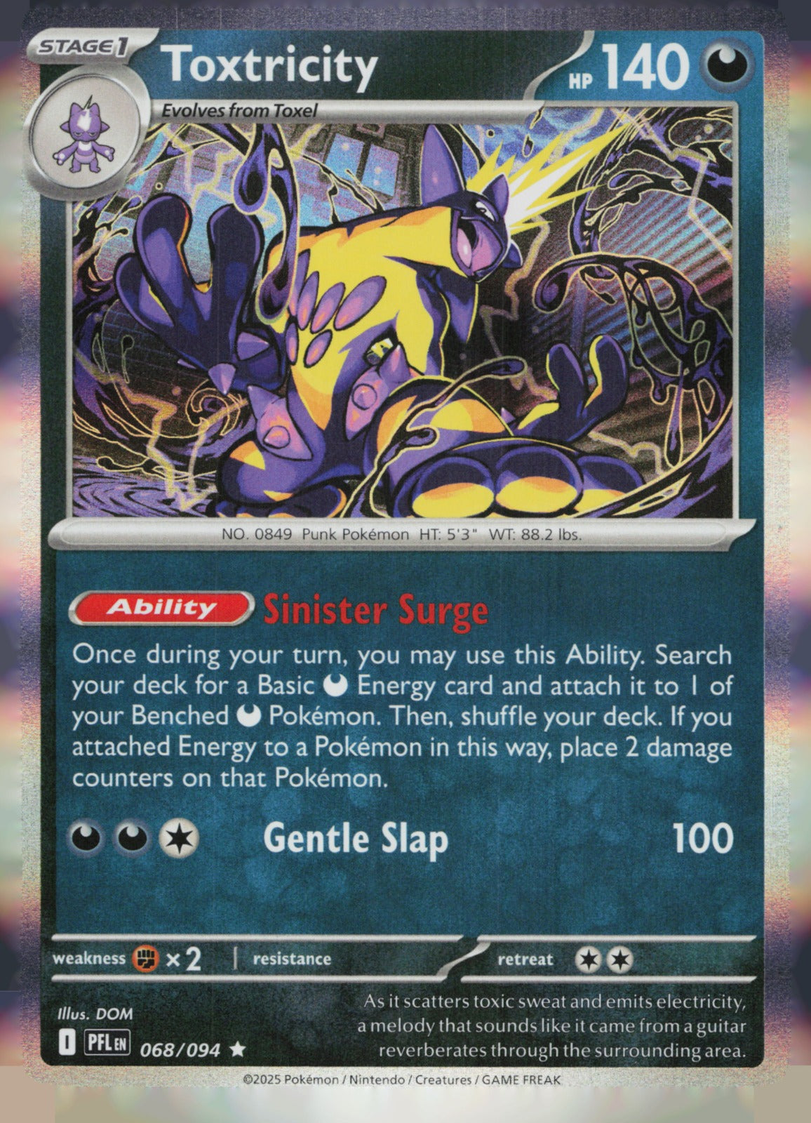 Toxtricity Holo Rare ME02: Phantasmal Flames 068/094 NM