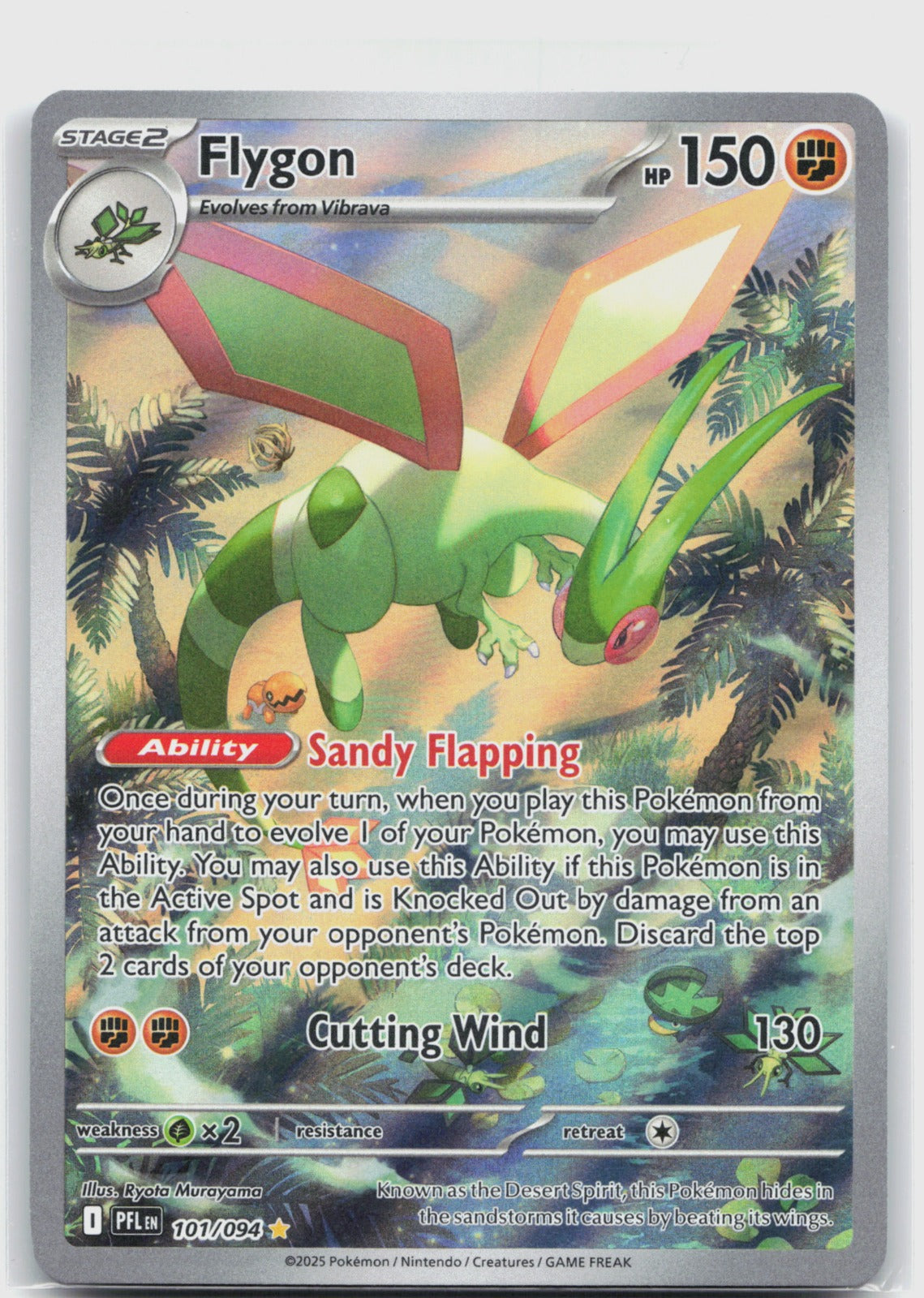 Flygon Holo Illustration Rare ME02: Phantasmal Flames 101/094 NM