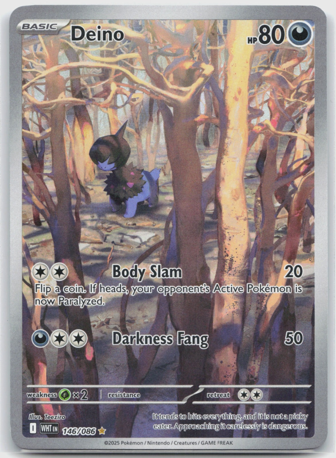 Deino Holo Illustration Rare SV: White Flare 146/086 NM