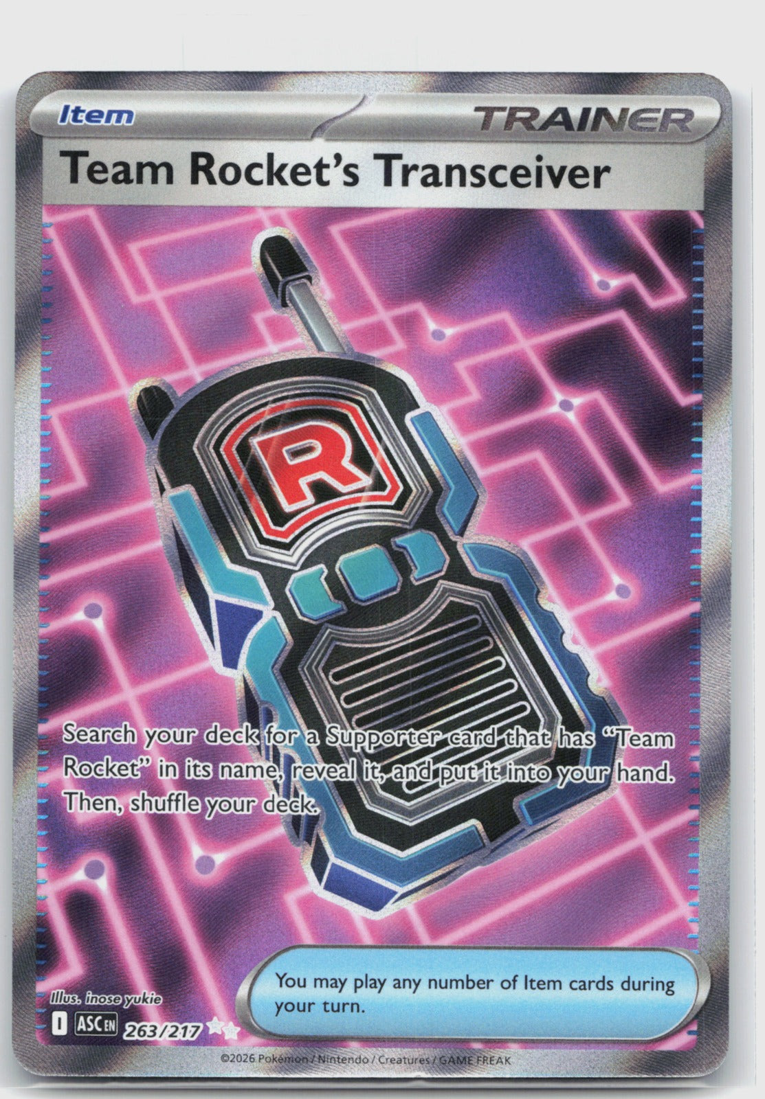 Team Rocket's Transceiver Holo Ultra Rare ME: Ascended Heroes 263/217 NM
