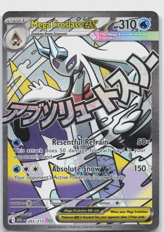 Mega Froslass ex Holo Mega Attack Rare ME: Ascended Heroes 265/217 NM