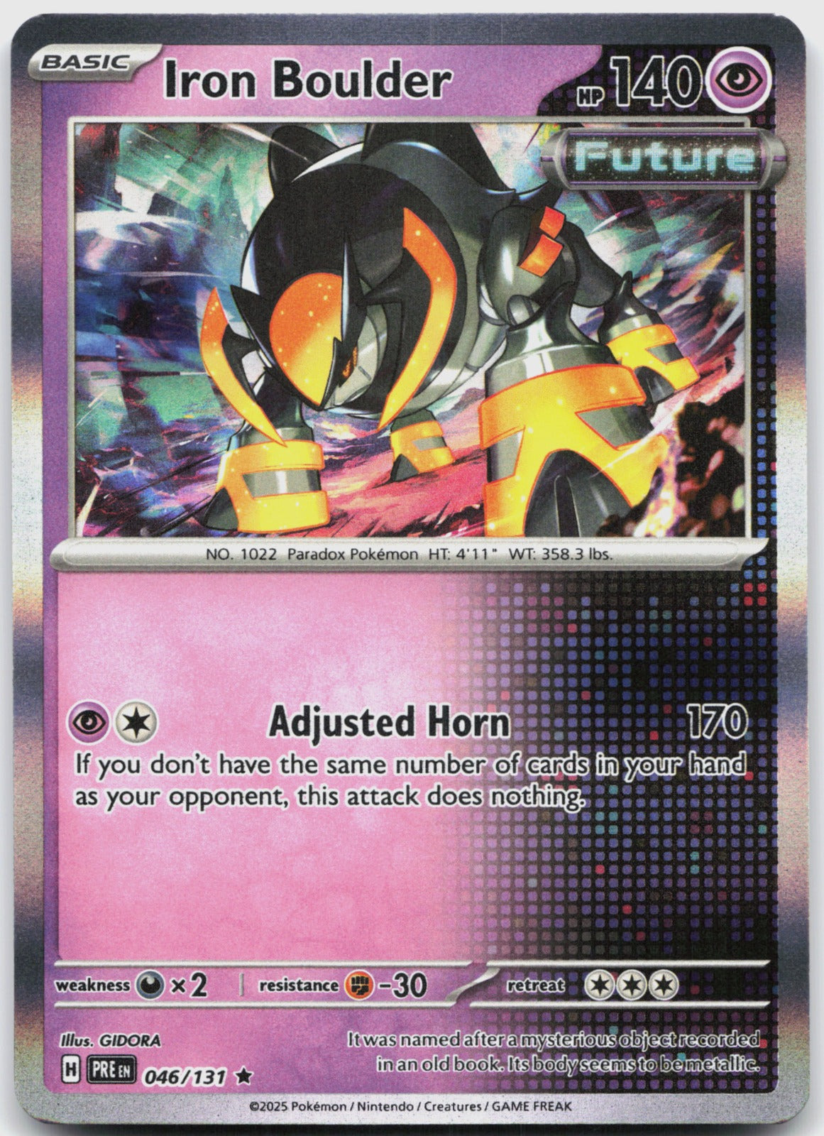 Iron Boulder Holo Rare SV: Prismatic Evolutions 046/131 NM